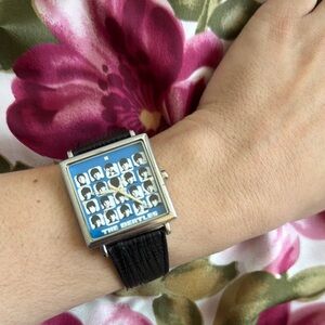 Black & Blue “The Beatles” Wristwatch with Square Face! 🖤💙🖤💙
